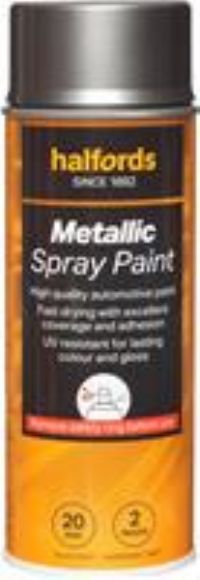Halfords M1-090 Grey Metallic Car Spray Paint - 400Ml