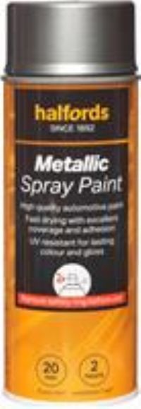 Halfords M1-120 Grey Metallic Car Spray Paint - 400Ml