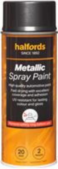 Halfords M1-420 Grey Metallic Car Spray Paint - 400Ml