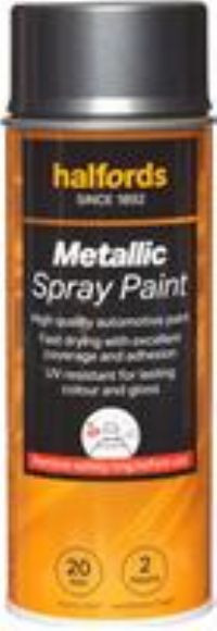Halfords M1-290 Grey Metallic Car Spray Paint - 400Ml