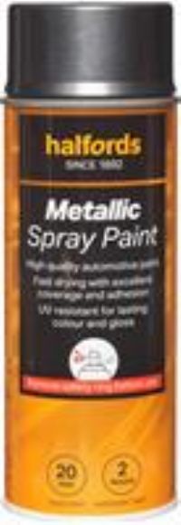 Halfords M1-280 Grey Metallic Car Spray Paint - 400Ml