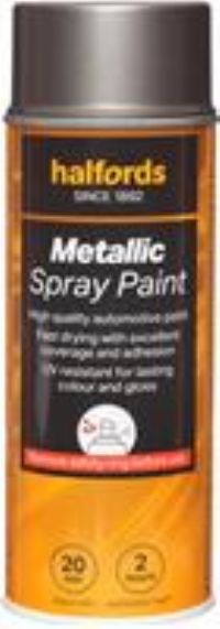 Halfords M1-030 Grey Metallic Car Spray Paint - 400Ml