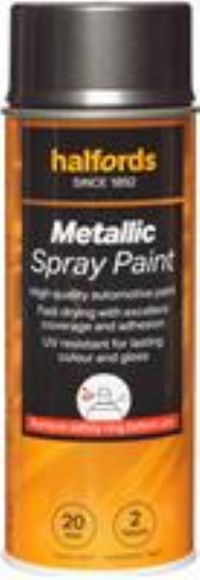 Halfords M1-260 Grey Metallic Car Spray Paint - 400Ml