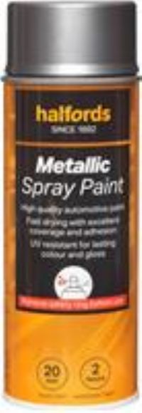 Halfords M1-100 Grey Metallic Car Spray Paint - 400Ml