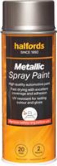Halfords M1-020 Grey Metallic Car Spray Paint - 400Ml