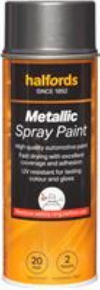 Halfords M1-210 Grey Metallic Car Spray Paint - 400Ml