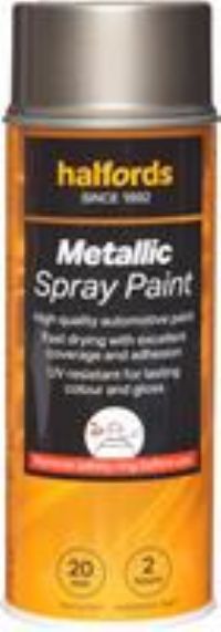 Halfords M1-050 Grey Metallic Car Spray Paint - 400Ml