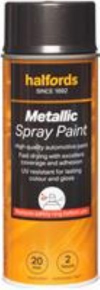 Halfords M1-500 Grey Metallic Car Spray Paint - 400Ml
