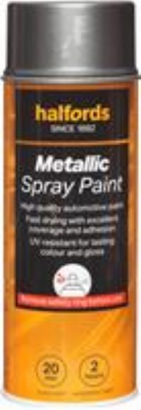 Halfords M1-130 Grey Metallic Car Spray Paint - 400Ml
