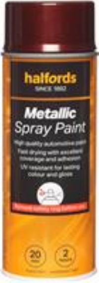 Halfords M4-050 Red Metallic Car Spray Paint - 400Ml