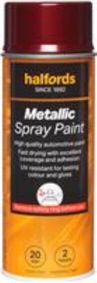 Halfords M4-060 Red Metallic Car Spray Paint - 400Ml