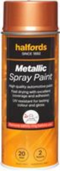 Halfords M5-010 Copper Metallic Car Spray Paint - 400Ml