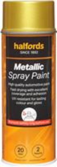 Halfords M5-220 Gold Metallic Car Spray Paint - 400Ml