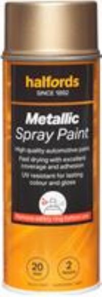 Halfords M5-120 Gold Metallic Car Spray Paint - 400Ml