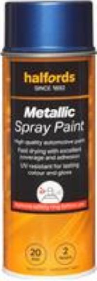 Halfords M3-410 Blue Metallic Car Spray Paint - 400Ml