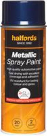 Halfords M3-200 Blue Metallic Car Spray Paint - 400Ml