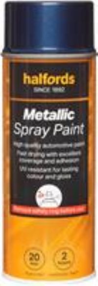 Halfords M3-250 Blue Metallic Car Spray Paint - 400Ml