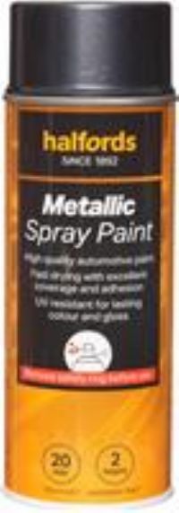 Halfords M1-390 Grey Metallic Car Spray Paint - 400Ml