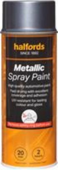 Halfords M1-340 Grey Metallic Car Spray Paint - 400Ml