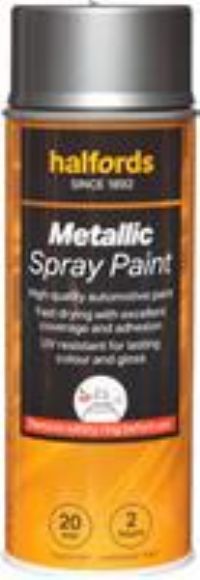 Halfords M1-110 Grey Metallic Car Spray Paint - 400Ml