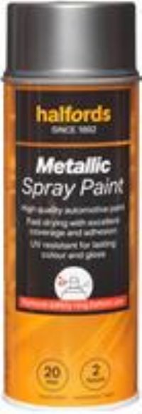 Halfords M1-160 Grey Metallic Car Spray Paint - 400Ml