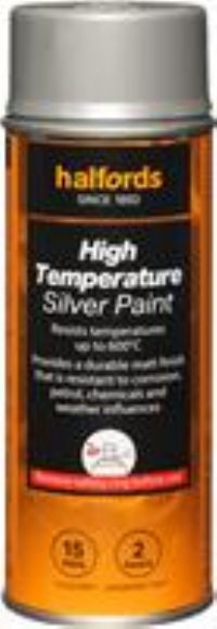 Halfords Very High Temp Paint Alum 400 Ml