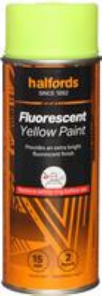 Halfords Fluorescent Paint Yellow 400 Ml