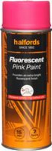 Halfords Fluorescent Paint Pink 400 Ml