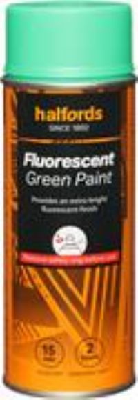 Halfords Fluorescent Paint Green 400Ml