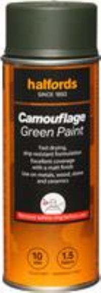 Halfords Camouflage Paint Green 400Ml