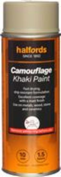 Halfords Camouflage Paint Khaki 400Ml