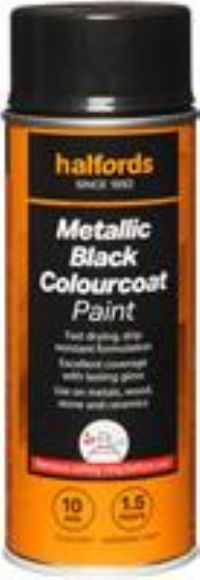 Halfords Colourcoat Metallic Black 400Ml