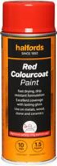 Halfords Colourcoat Workshop Red 400Ml