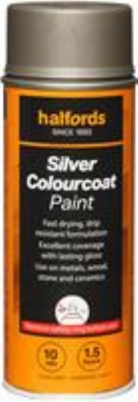 Halfords Colourcoat Silver Paint 400Ml