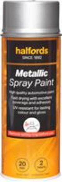 Halfords M0-140 Silver Metallic Car Spray Paint - 400Ml