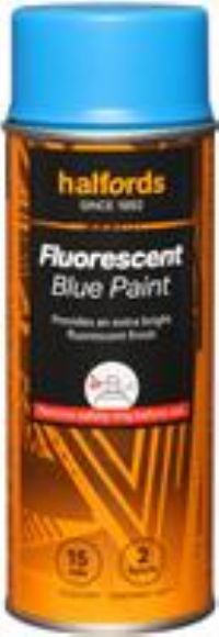 Halfords Fluorescent Paint Blue 400Ml