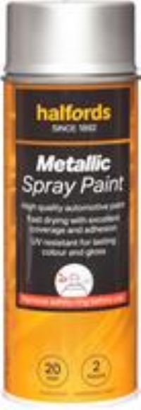 Halfords M0-020 Silver Metallic Car Spray Paint - 400Ml