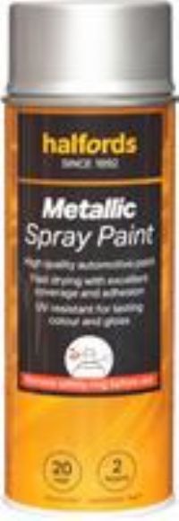 Halfords M0-015 Silver Metallic Car Spray Paint - 400Ml