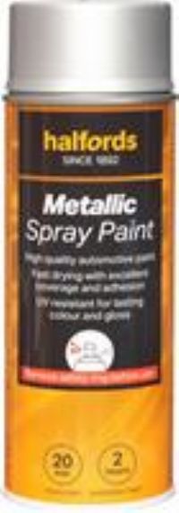 Halfords M0-060 Silver Metallic Car Spray Paint - 400Ml