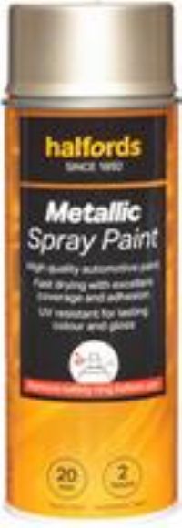 Halfords M5-160 Gold Metallic Car Spray Paint - 400Ml