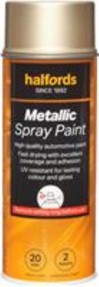Halfords M5-140 Gold Metallic Car Spray Paint - 400Ml