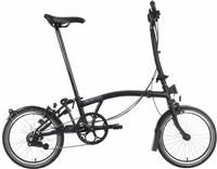 Ex-Display Brompton C Line Urban High Handlebar Folding Bike, Matt Black - 16 Inch Wheel - Grade B