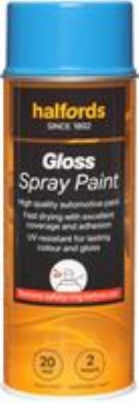 Halfords S3-390 Blue Gloss Car Spray Paint - 400Ml
