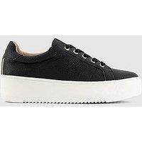 Office Tilly - Platform Lace Up Trainer - Black