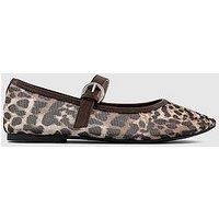 Office Fancy Mesh Ballet Flats - Leopard