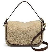 Radley Graffton Street Shearling Small Flapover Crossbody Bag - Natural