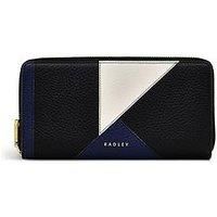 Radley Kensington Place Patchwork Large Zip Around Matinee Purse - Black