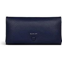 RADLEY London Evenfall Dark Blue Pockets 2.0 Large Flapover Matinee Leather Purse Wallet for Women 110241