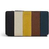 No P&P Radley Coin Street Leather Patchwork Medium Ziptop Purse Ochre 112056