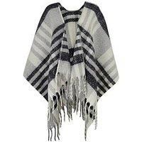 Radley Check Poncho - Grey